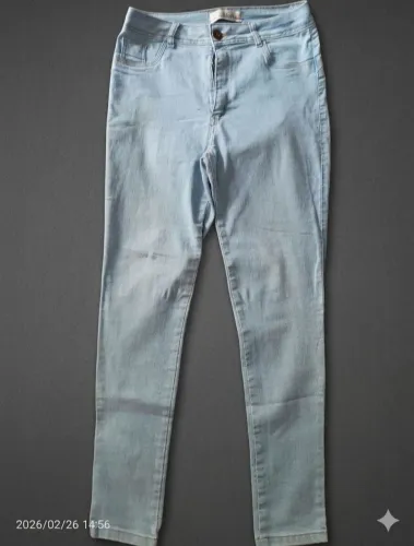 Calça Valentina Jeans Azul Claro Feminina n° 42