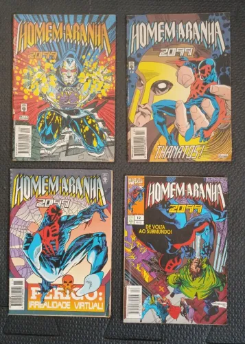 Lote Homem-Aranha 2099 nº 9, 10, 11 e 12 Abril Jovem Marvel