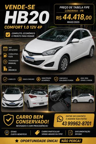 Imagem de Hyundai HB20 Comf./c.plus/c.style 1.0 Flex 12V 2014