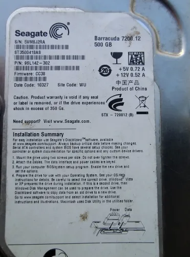 HD 500GB Seagate 3.5"