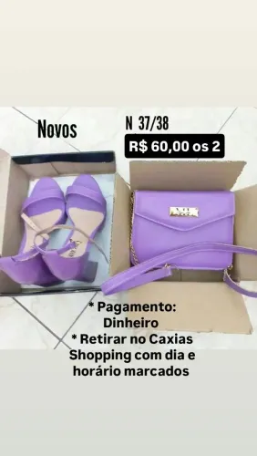 SANDÁLIA+BOLSA LINDAS