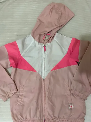 casaco corta vento rosa