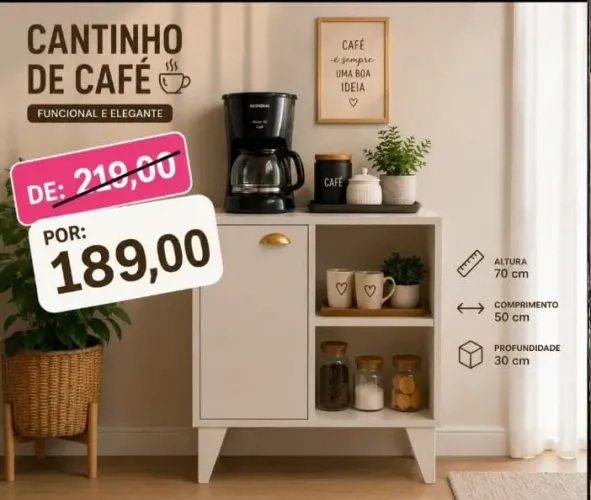 Cantinho Aparador Buffet de MDF