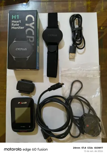 Gps Polar m460 com cinta cardíaca de braço + censor para cadência ou velocidade