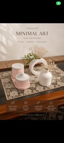 Kit decorativos minimalista em gesso artesanal