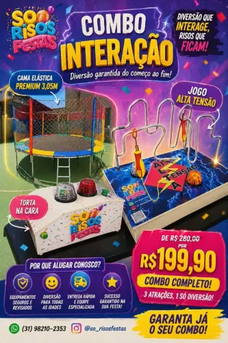 Combo de interação de festas