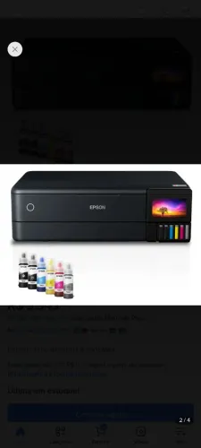Impressora Profissional Multifuncional fotográfica A3 Epson Ecotank L8180 Preto