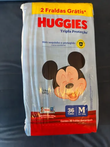 Fraldas Huggies tamanho M - 36 fraldas