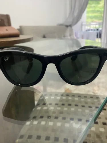 Ray-ban | Meta Wayfarer (geração 1) - Vidro preto brilhante, verde G-15