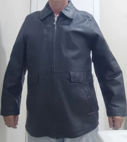 Jaqueta de couro legítimo