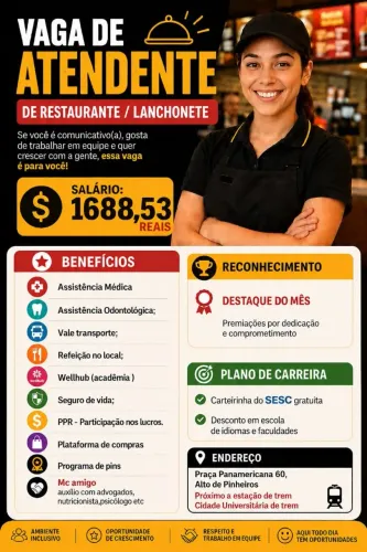 Atendente de Restaurante
