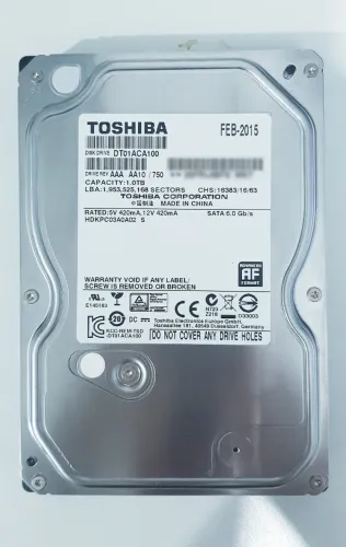 HD Desktop Toshiba DTA01ACA100 1TB 7200 rpm 3.5" SATA-III