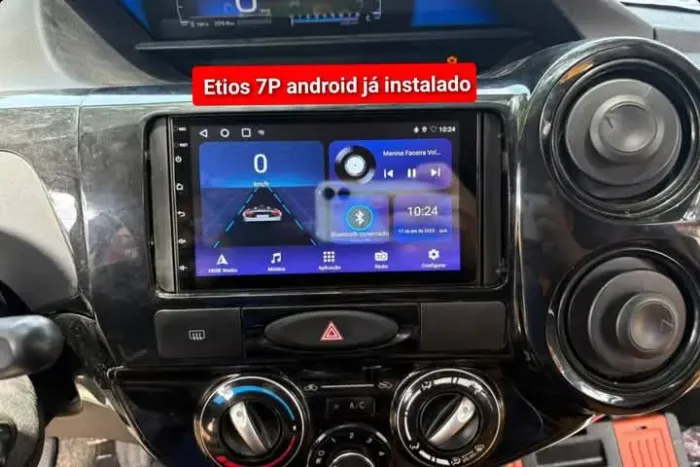 Multimídia Etios 7P Android 2ram 32g carplay Netflix wifi Waze YouTube bluetooth 