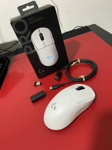 Mouse Logitech G Pro 2 Lightspeed Branco + NF + Caixa