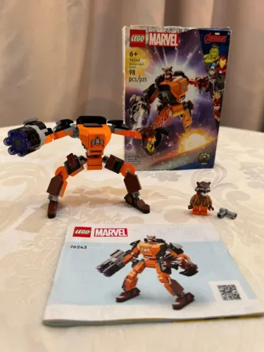 Lego 76243 Marvel Armadura Robô Do Rocket 98 pç