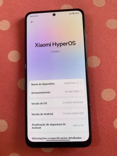 Xiaomi Redmi Note 12 128GB - Atualizado Xiaomi HyperOS - Conservado