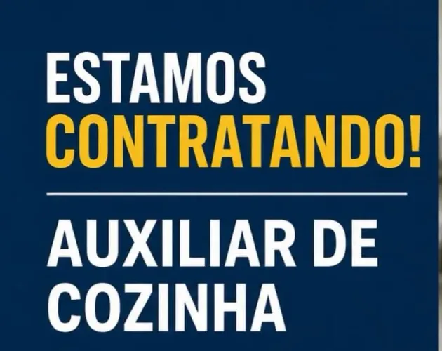 Contrata auxiliar de cozinha