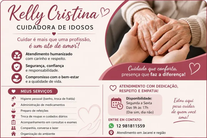Cuidadora hospitalar e domiciliar