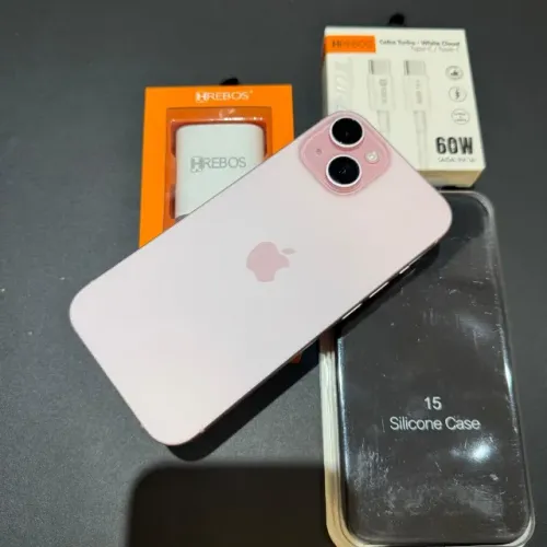 IPhone 15 128GB Rosa 100% Saúde! Impecável! Com brindes! Aceito cartao! Oportunidade!!!