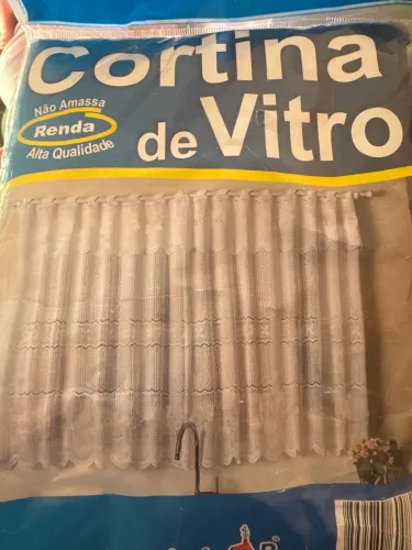 Cortina de Vitro de renda nova L: 1,05 x A: 1,15