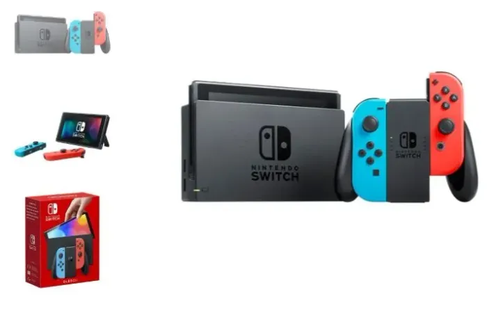Console Nintendo Switch OLED 64GB - Azul / Vermelho Neon (HEG-S-KABAA) (ASI)