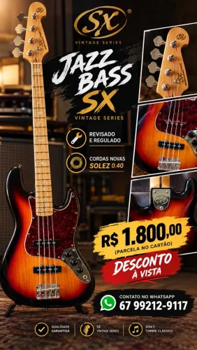 Baixo SX Jazz Bass Vintage Séries