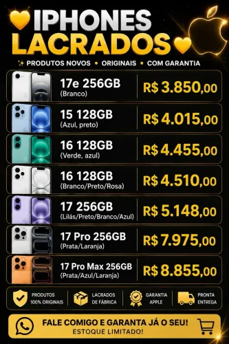 iPhones Vitrine e novos
