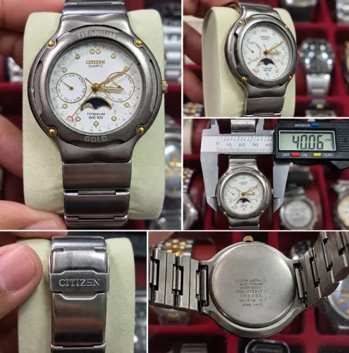 Relogio citizen fase da lua vintage moon phases