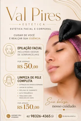 Limpeza de pele e epilação facial