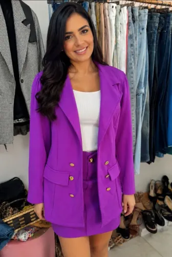 Conjunto roxo tam. G