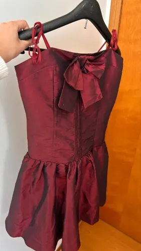 Vestido vermelho Marsala/bordô 
