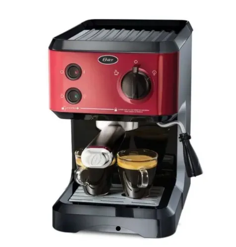Cafeteira Expresso Oster Cappuccino BVSTECMP65R 1,2L 1170W - Vermelha - 220v