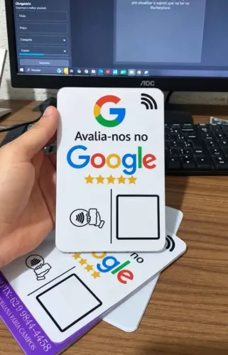 Plaquinha de avaliação do Google Plaquinha de pix Plaquinha de instagram Placa personaliza