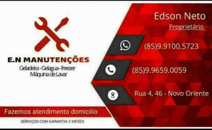 Manutenção em Gelágua, Geladeira, Freezer e Expositores