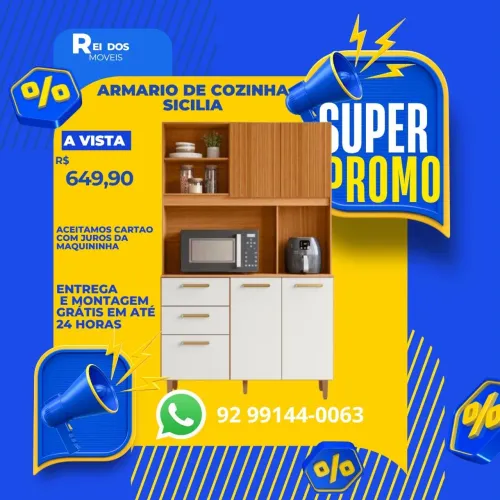 Armário de cozinha direto da fábrica em promoção
