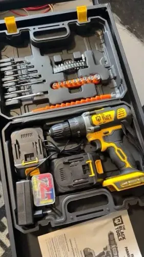 Parafusadeira e Furadeira de Impacto The Black Tools TB-21PX 2 Baterias 21V + Maleta (Nova