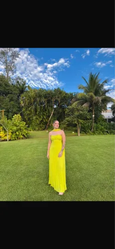 Vestido de festa plissado