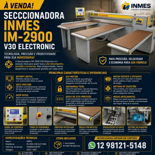 Seccionadora Inmes Im-2900 Electronic V30 Trif
