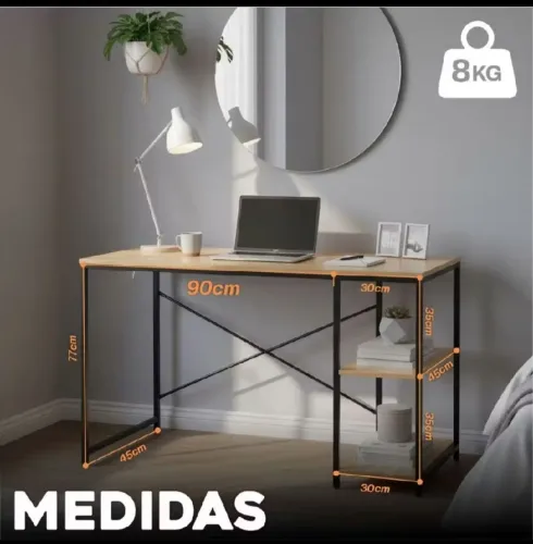 Escrivaninha home office industrial NA CAIXA