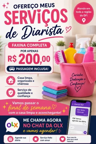FAXINA TENHO EXPERIÊNCIA E REFERÊNCIA 