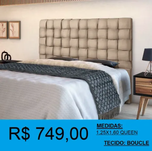 Cabeceira Super luxo Queen Size - Entrega e instalação GRATIS