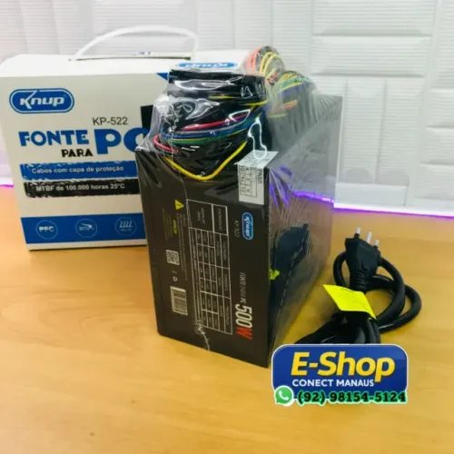 Fonte Para PC 500w Knup - Entregamos em Toda Manaus