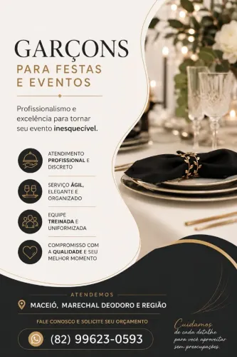Garçons para festas e eventos 