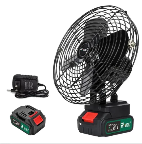 Ventilador Portátil Recarregável 8 Polegadas Com Bateria