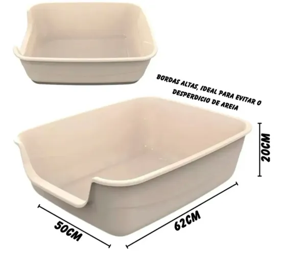 Bandeja sanitária gigante para gatos 