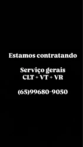 Vaga para serviços gerais