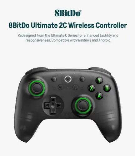 [LACRADO] Controle 8BitDo Ultimate 2C sem fio PRETO - Hall Effect, 1000Hz, PC e Android