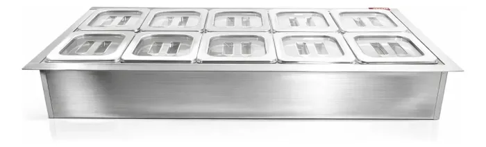 Condimentadora Refrigerada 10 Cubas Inox