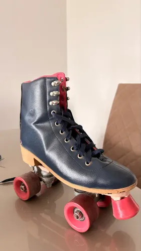 Patins quad 4 rodas retrô oxer alice em azul