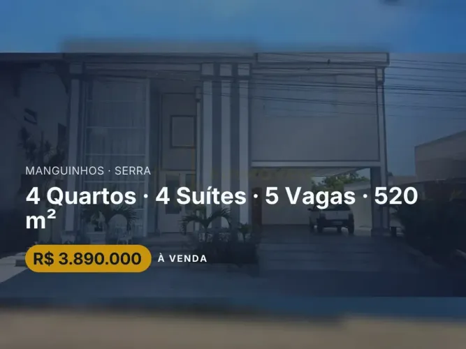 Casa de Alto Padrão em Manguinhos: Conforto e Sofisticação no Seu Novo Lar!